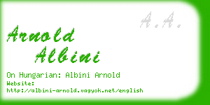 arnold albini business card